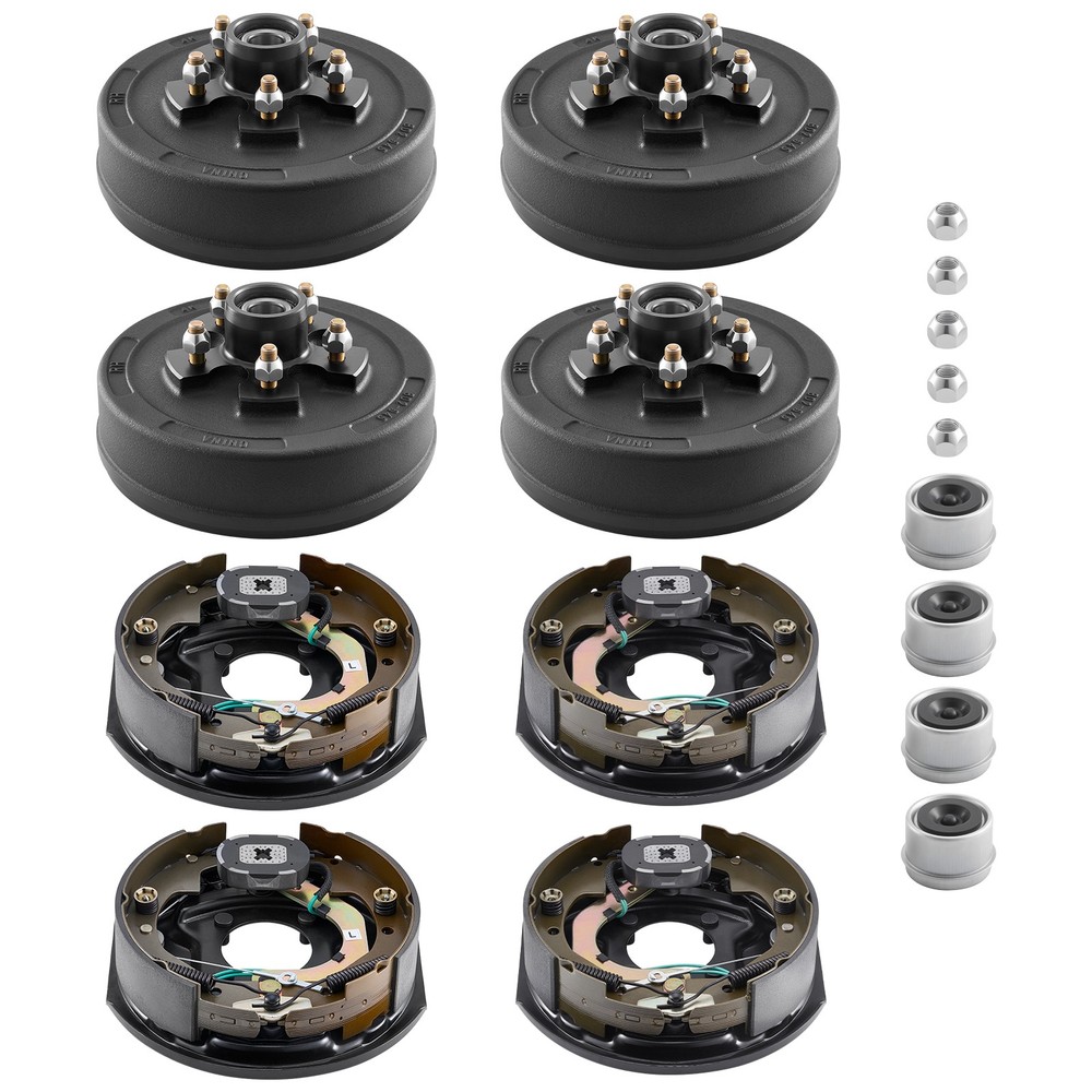VEVOR 5 on 4.5" Electric Trailer Brake Hub Drum Kits 10x2-1/4" for 3500 lbs Axle