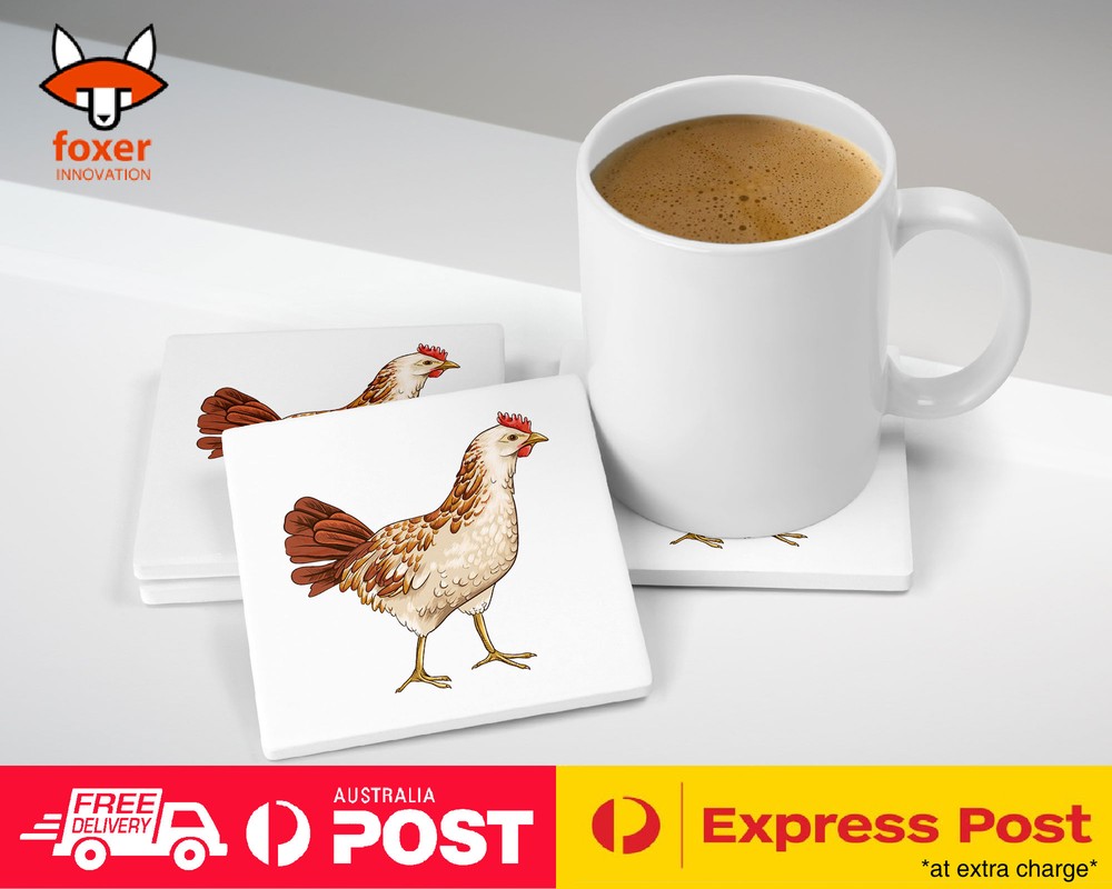 COASTER COFFEE DRINKING MAT|CHICKEN FARM BIRD