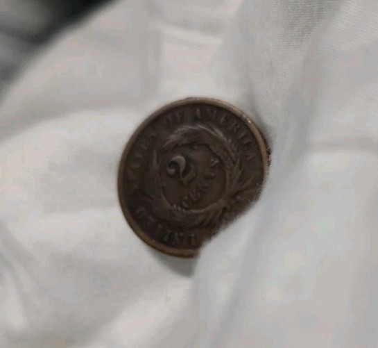 1865 Two Cent Piece G/Vg Coin