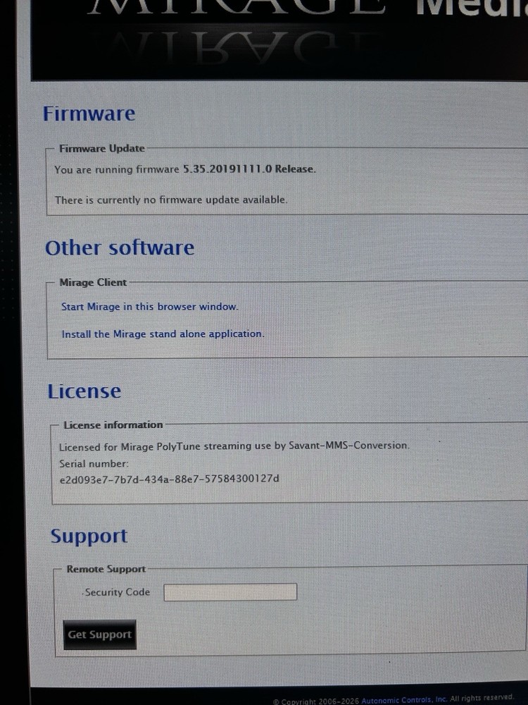 Autonomic MMS-5A Mirage Five Source Audio Server (Working With Issues-Read)