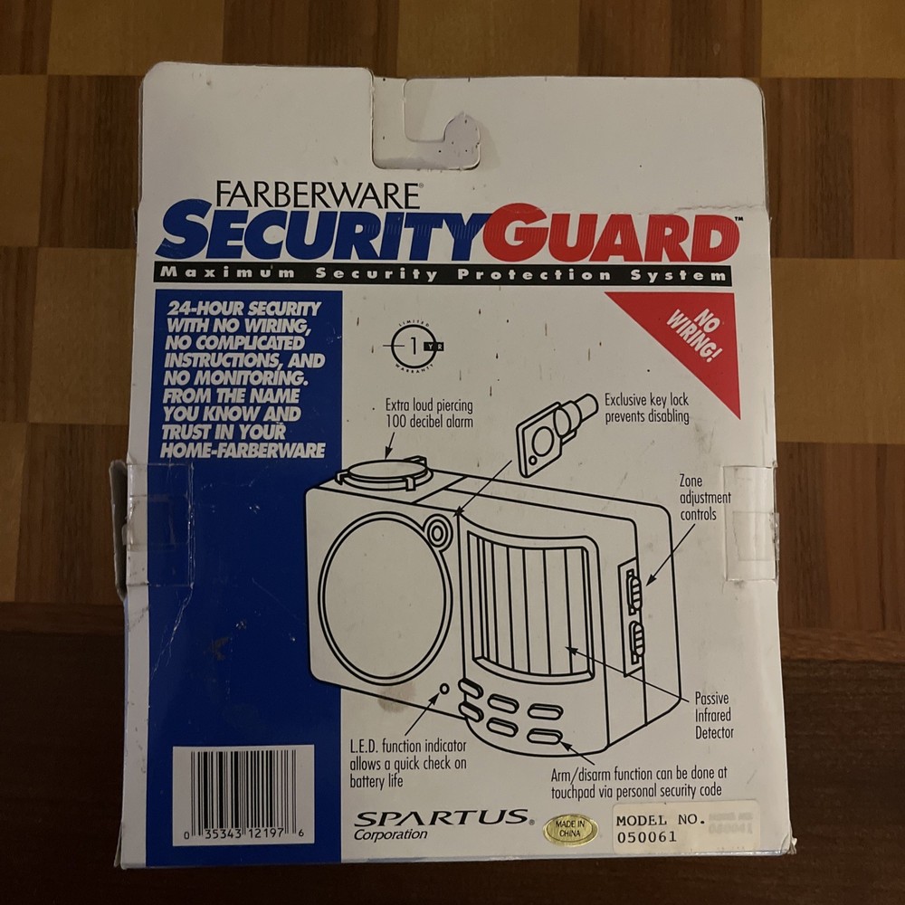 Farberware Security Guard Wireless Portable Home Security System Alarm
