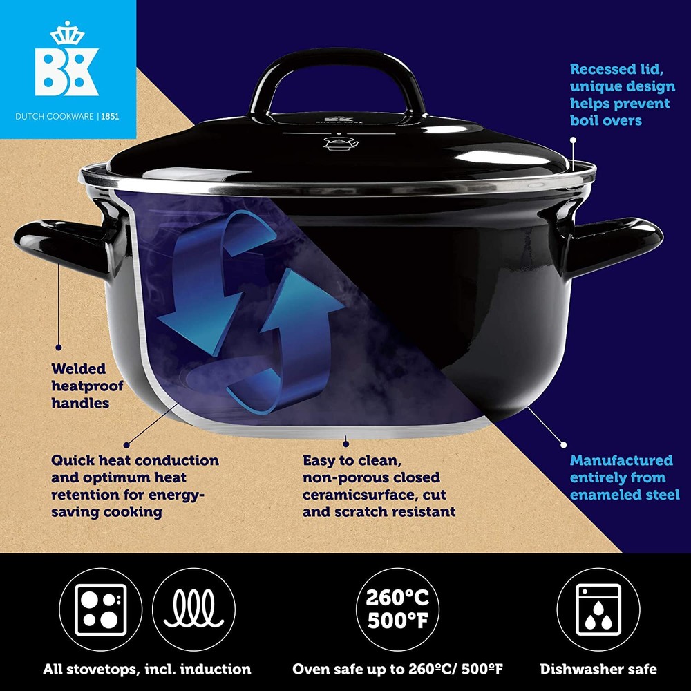 BK Dutch Oven, 2.5 Quart, Black * NEW *