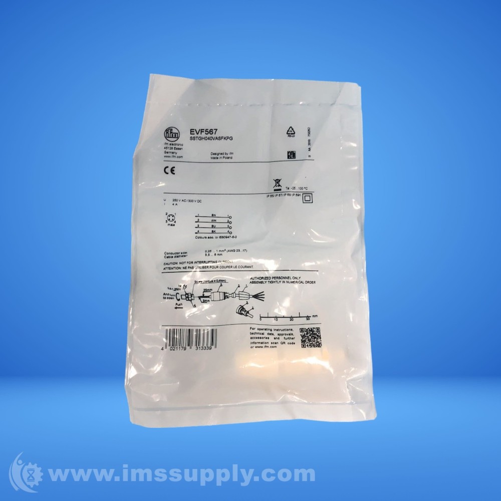 Ifm EVF567 Wirable Plug Connector FNFP