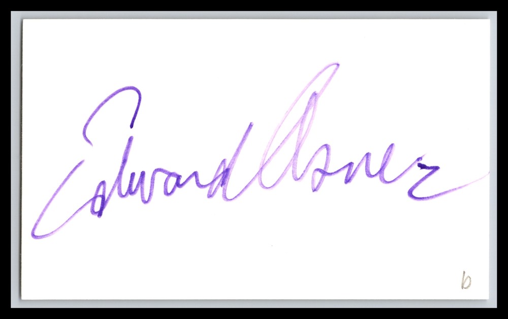 Edward Asner - Actor - 3x5 Card - Signed / Autographed (b)