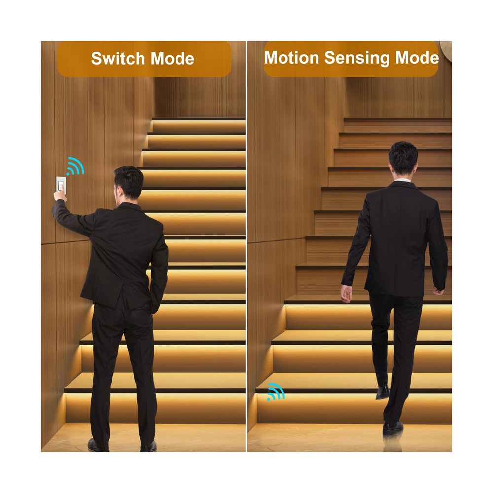 Motion Sensor with Daylight Sensor LED Stair Lighting Kit KMG-3233, 40 Inches...