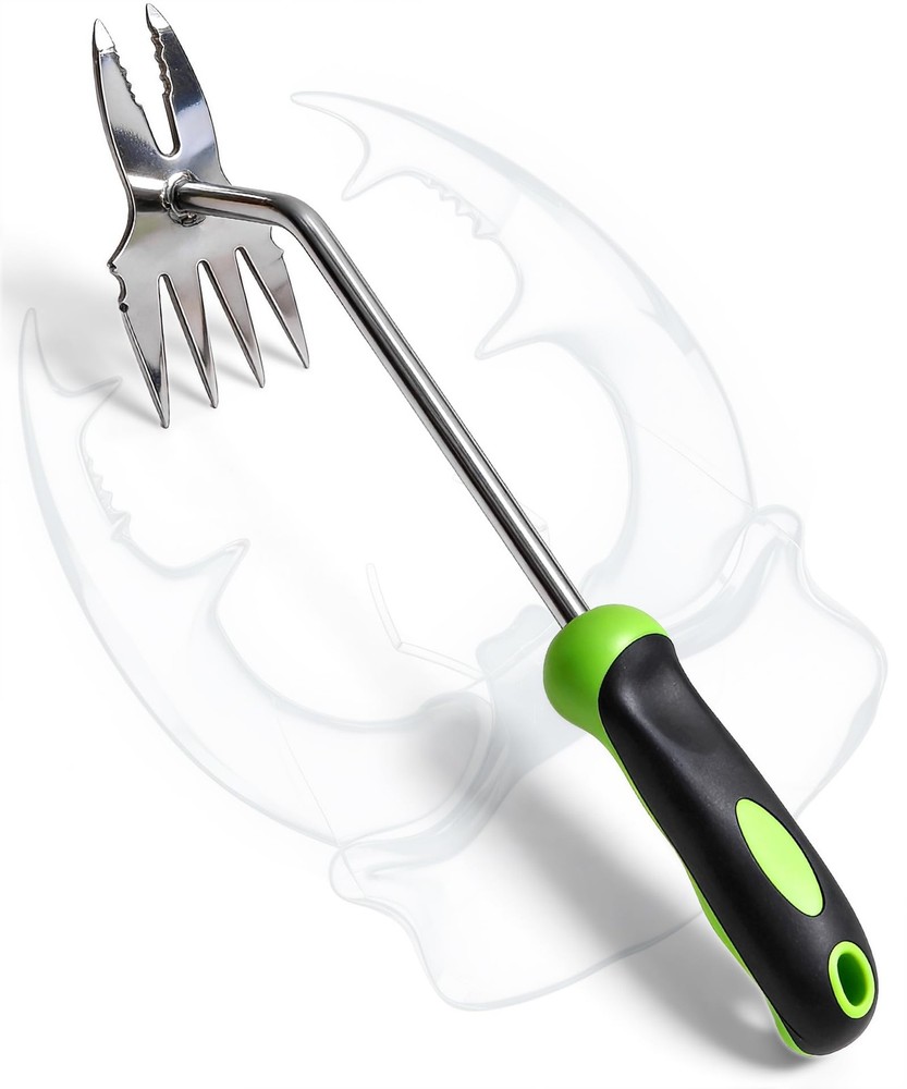 Hand Weeder Puller Tool, Heavy-Duty Stainless Steel Root Removal Tool