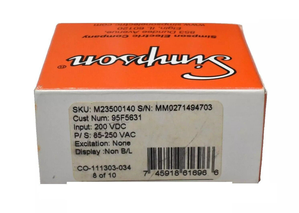 Simpson M23500140 Digital Panel Meter New