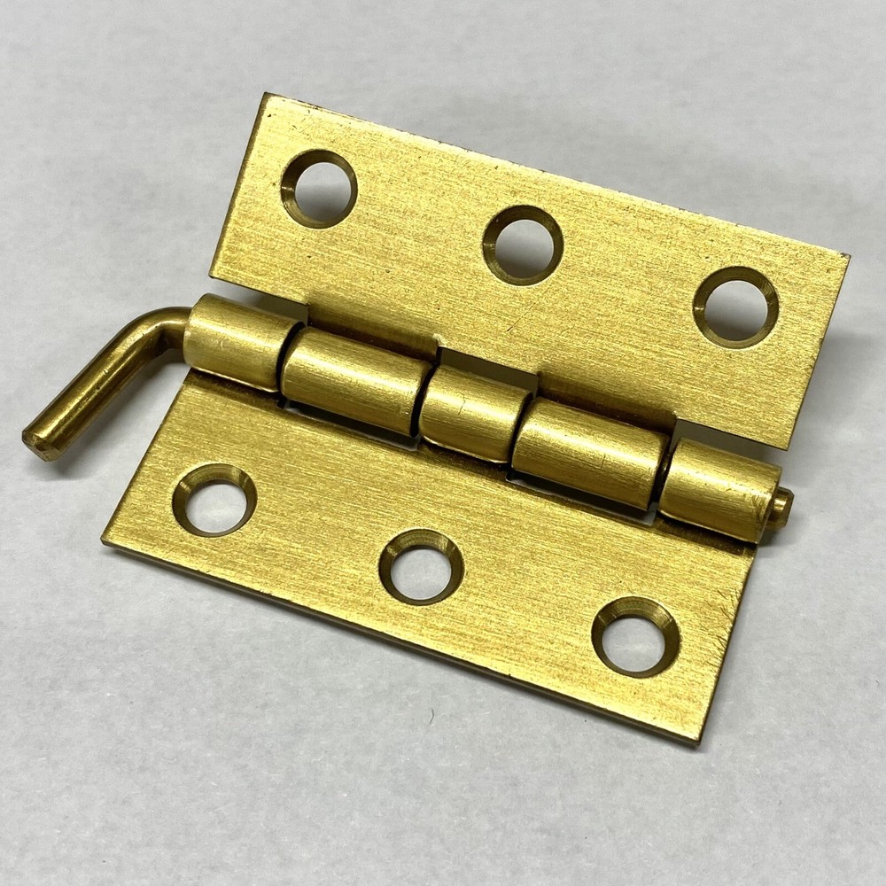 1 Solid Brass Staggered/Drop Leaf Hinge 1-3/4" x 11/16" (closed)