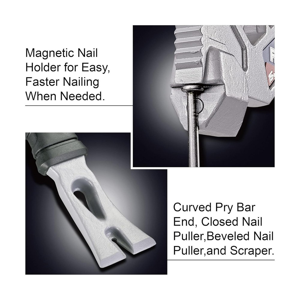 Vaughan 15 Inch Multi-Function Demolition Tool, Hammer, Nail Puller, Multi-Us...