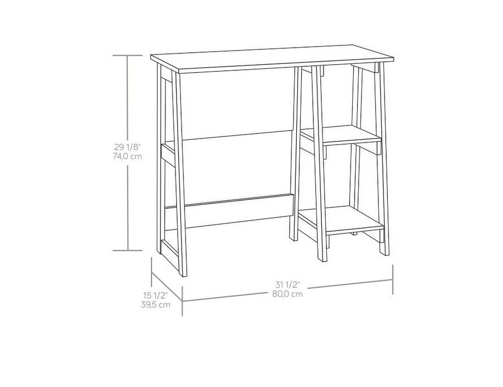 Quick Assembly Desk Black Finish W Modern Design & Space Saving