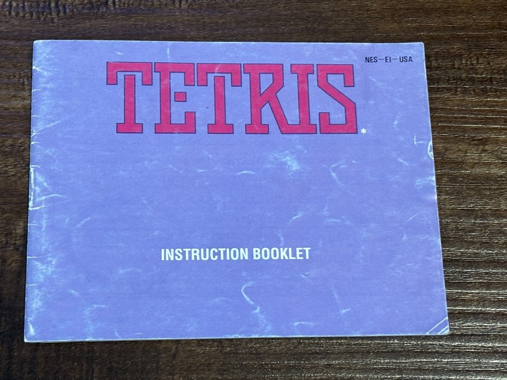 Tetris NES Nintendo Instruction Manual Only