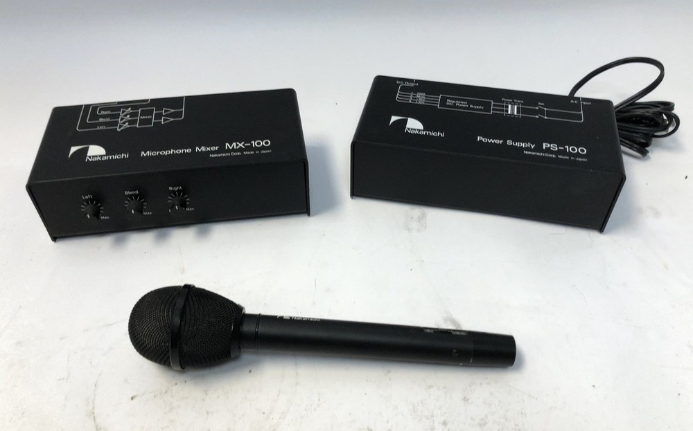 🎙️ Nakamichi PS-100 / MX-100 / CM-100 Microphone/Mixer System AS-IS