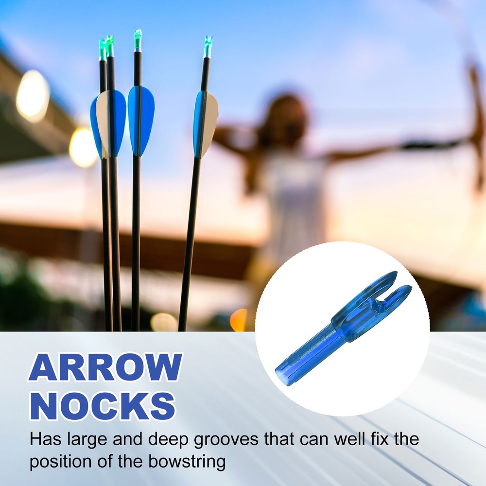 Arrow shells 4.2mm, 12pcs, blue, for archery