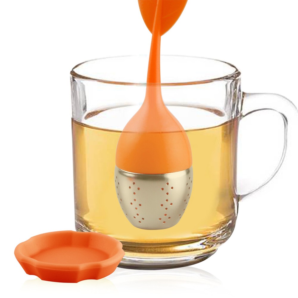 3Pcs Silicone Tea Infuser Loose Tea Leaf Herbal Spice Filter Diffuser OG-RD-PL