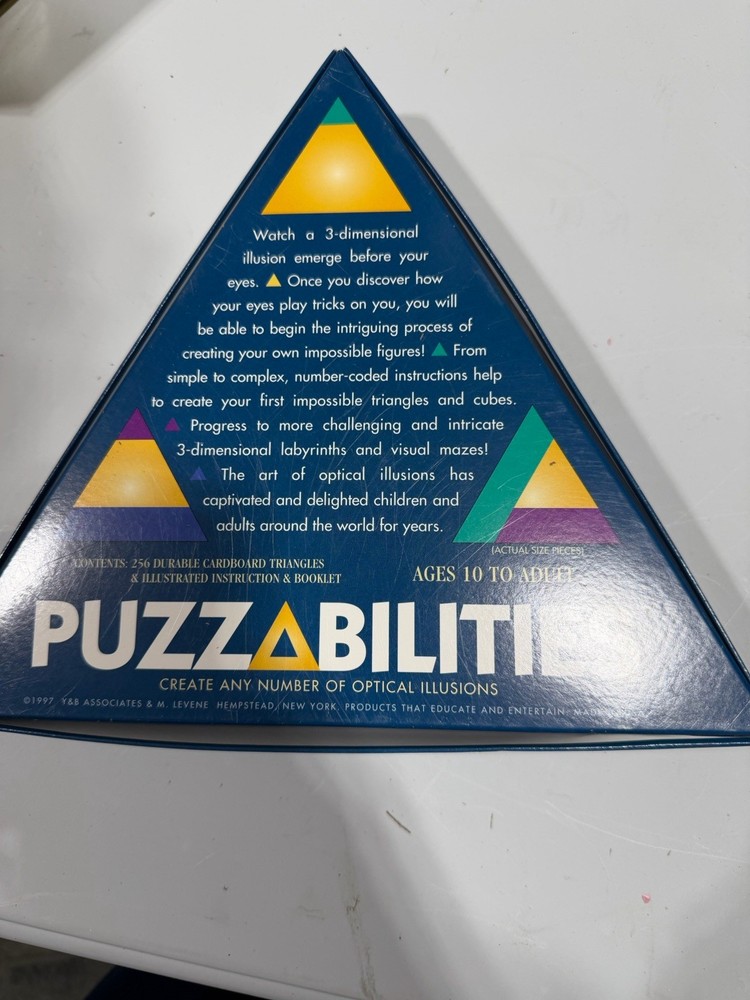 Puzzabilities Optical Illusions Triangle Puzzle New Open Box Complete