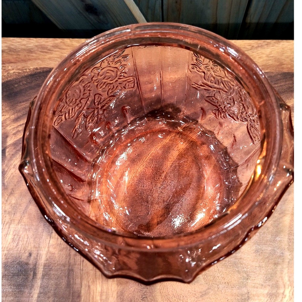 543. Pink Depression Glass Biscuit Jar