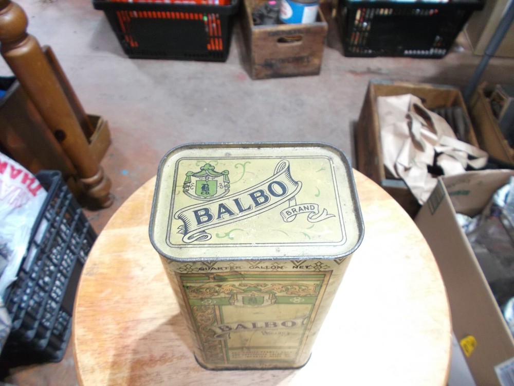 VINTAGE BALBO COOKING OIL ONE QUART TIN full