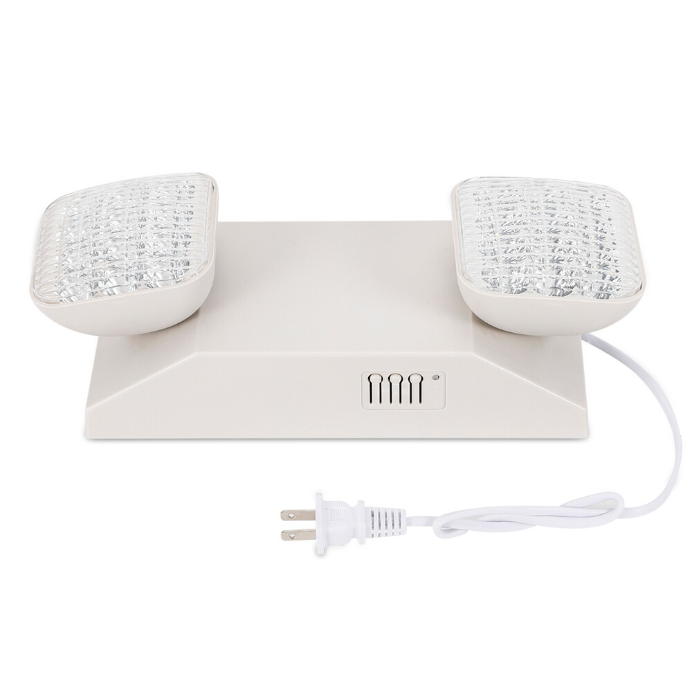 Emergency Light White Commercial Emergency Light Combo Battery Backup Exit Light