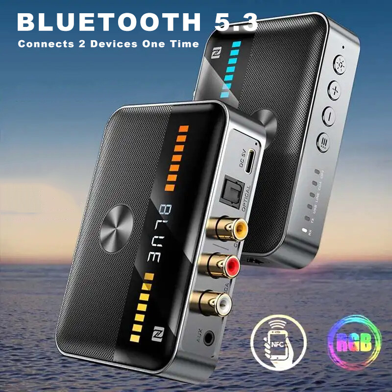 New Bluetooth Transmitter Receiver 3.5mm AUX RCA Coaxial Optical USB NFC Adapter