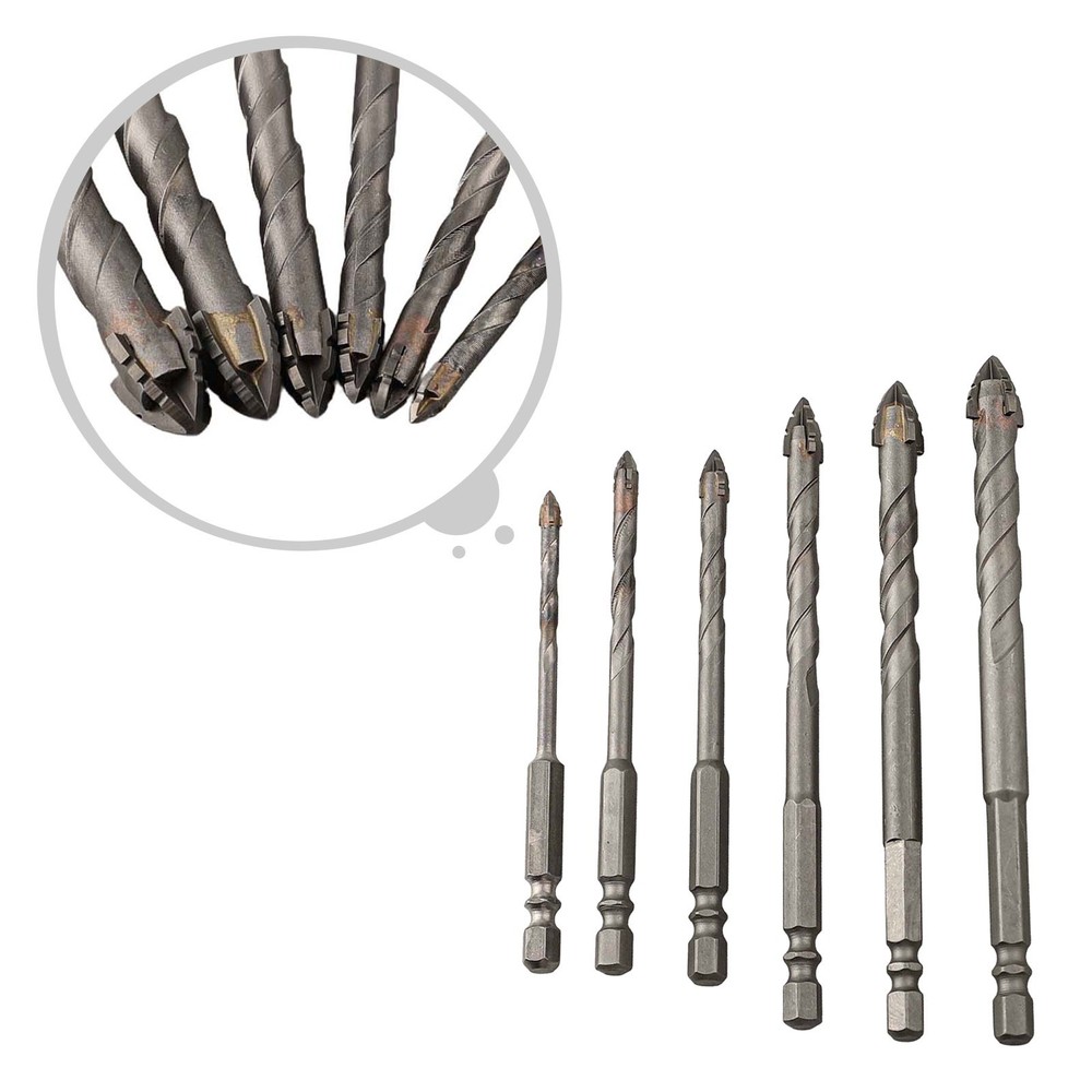 High Performance 6pcs Eccentric Drill Bit Set for Tiles and Hard Plastics