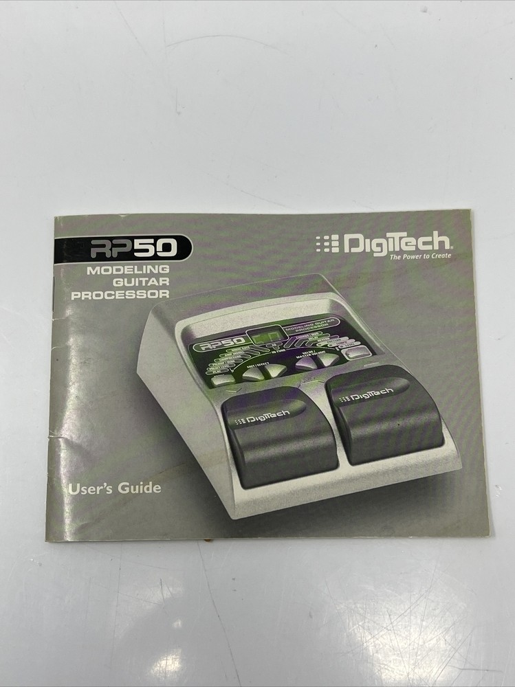 2003 Vintage Harman Music DigiTech RP50 Modeling Guitar Processor User’s Guide