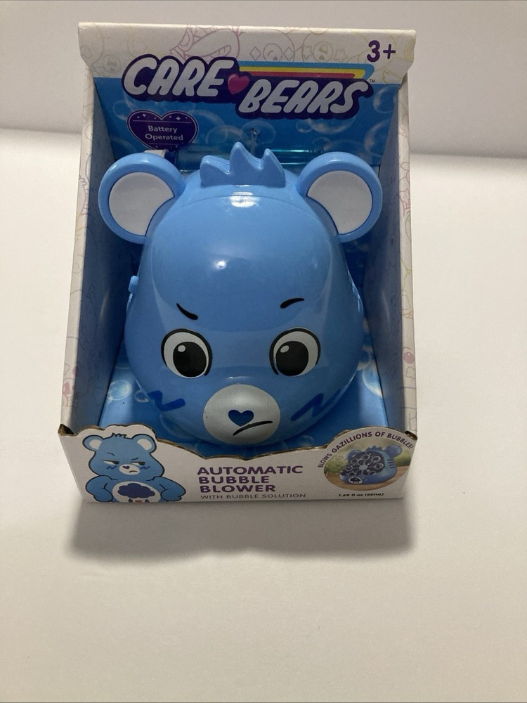 Care Bears (blue) Automatic Bubble Blower w/ Solution + 3 AA Batteries New