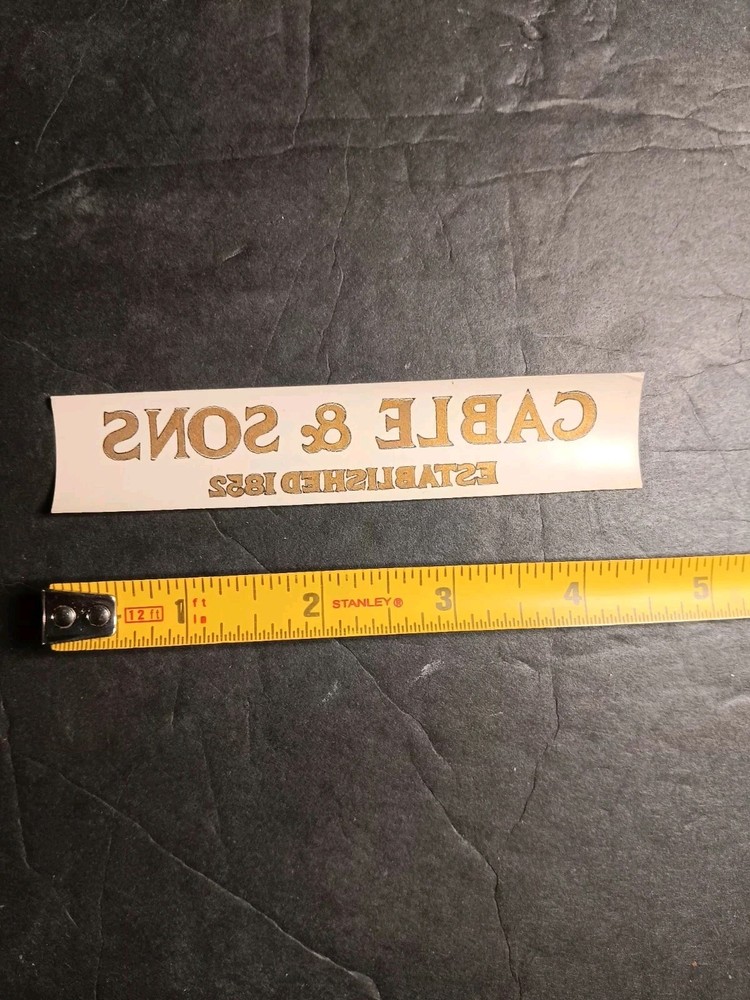 CABLE & SONS - Piano Fallboard Decal