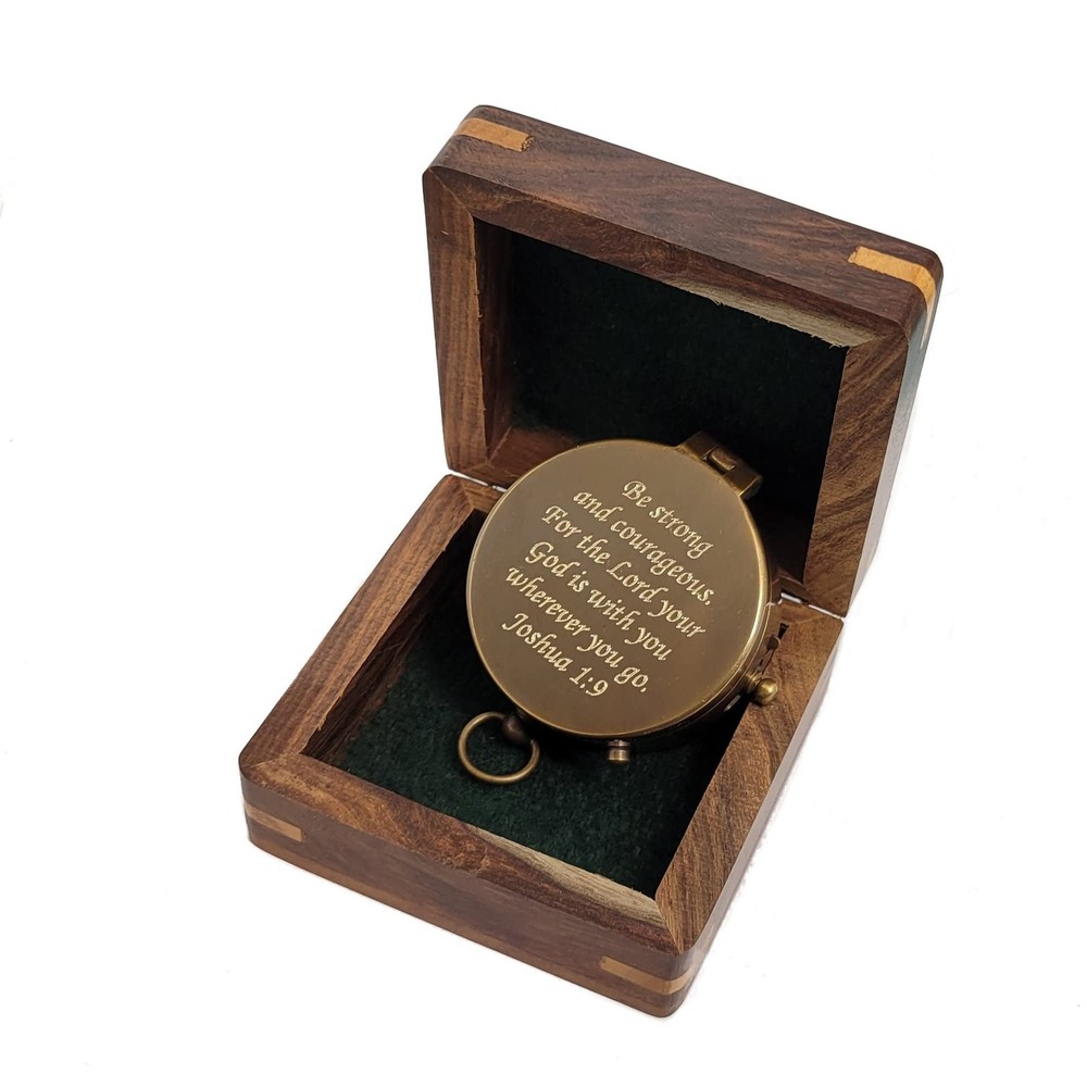 Personalized Compass Gift for Baptism, Confirmation | Religious Keepsake Engr...