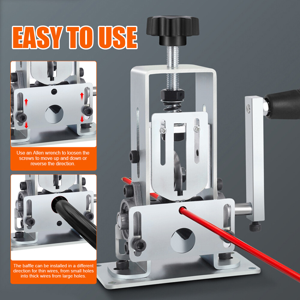 Hand Crank Wire Stripper Iron Stripping Machine Cable Tool Scrap Recycle 1-25mm