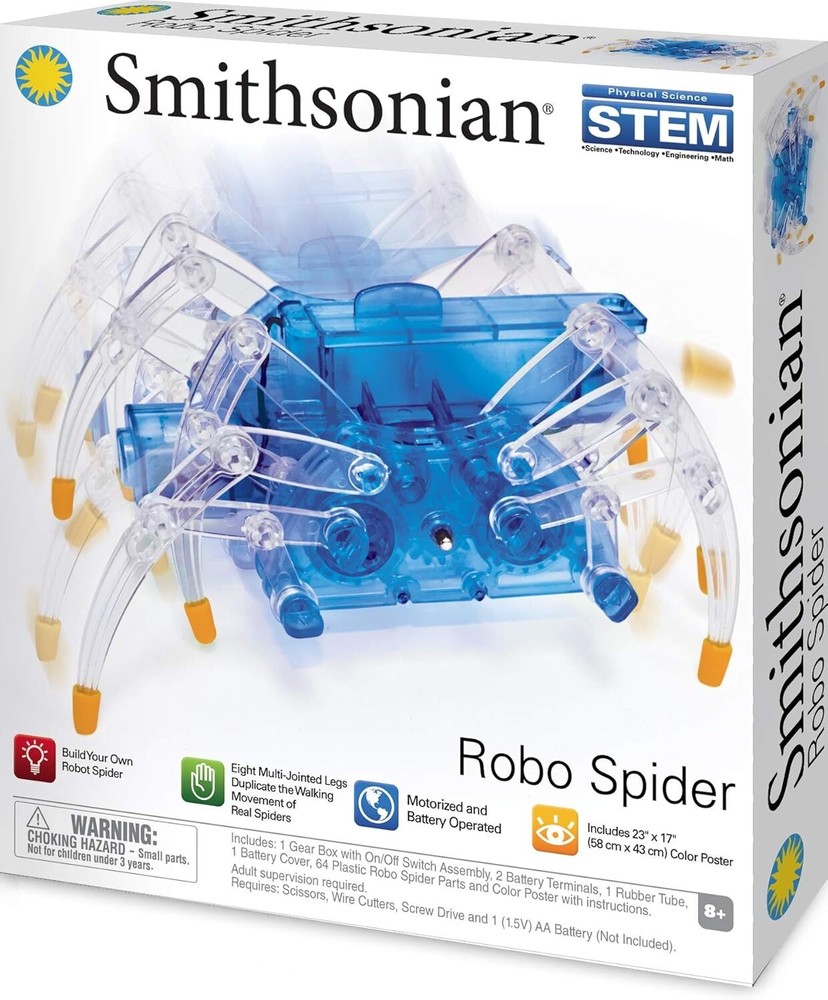 Smithsonian Science Activities Robo Spider Kit, Blue
