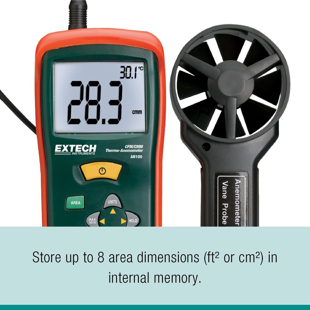 Extech AN100 CFM/CMM Mini Thermo-Anemometer