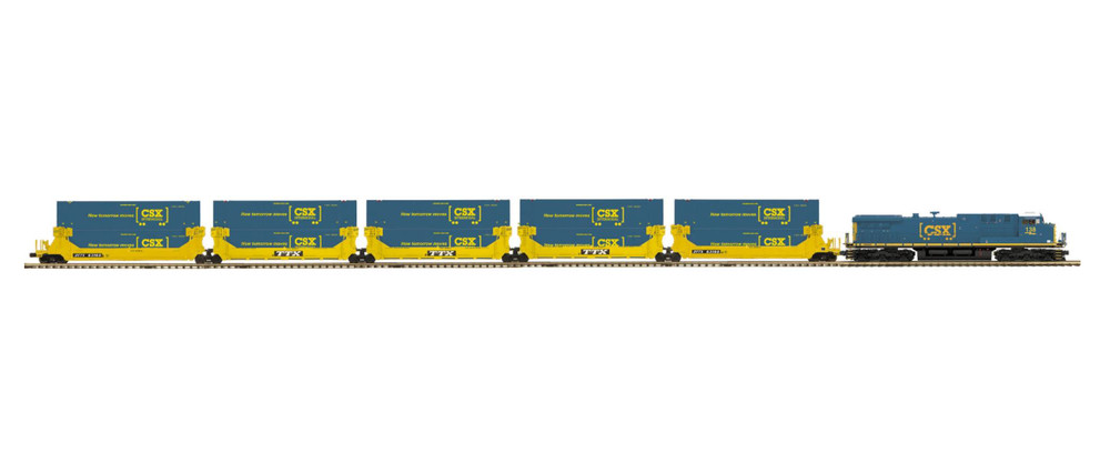 MTH 20-20395 CSX O Scale Premier AC4400 Diesel Twin-Stack Freight Set