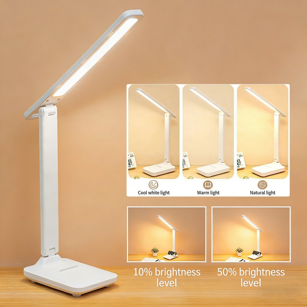 LED Desk Lamp Touch Sensor Reading Foldable Table Lamp Eye Caring Reading Light