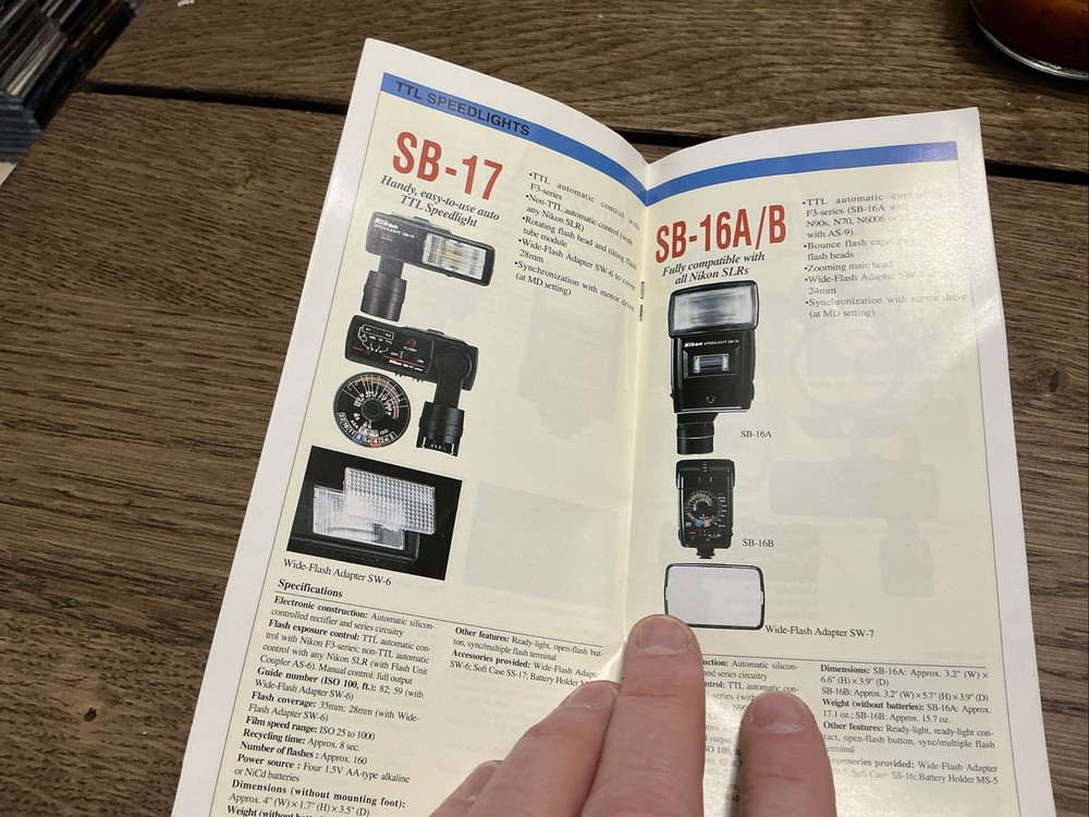 NIKON SPEEDLIGHT UNITS MANUAL VINTAGE - 1996