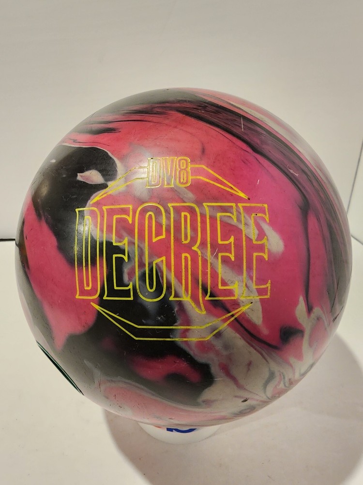 15 Lb Bowling Ball DV8 Decree Solid Turbo Switch Grip ***cracked bridge***