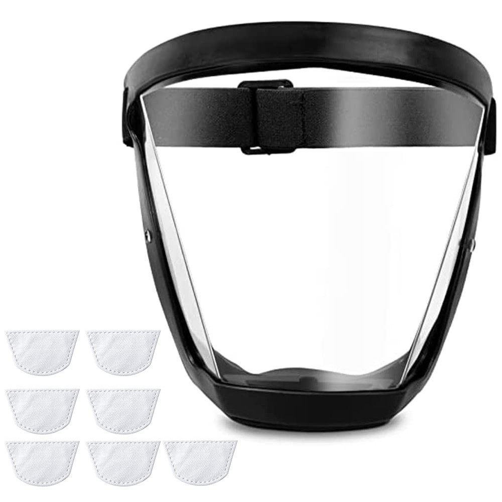 Full Face Shield for Yard Work & Woodworking, Wide View Clear Visor with Anti...