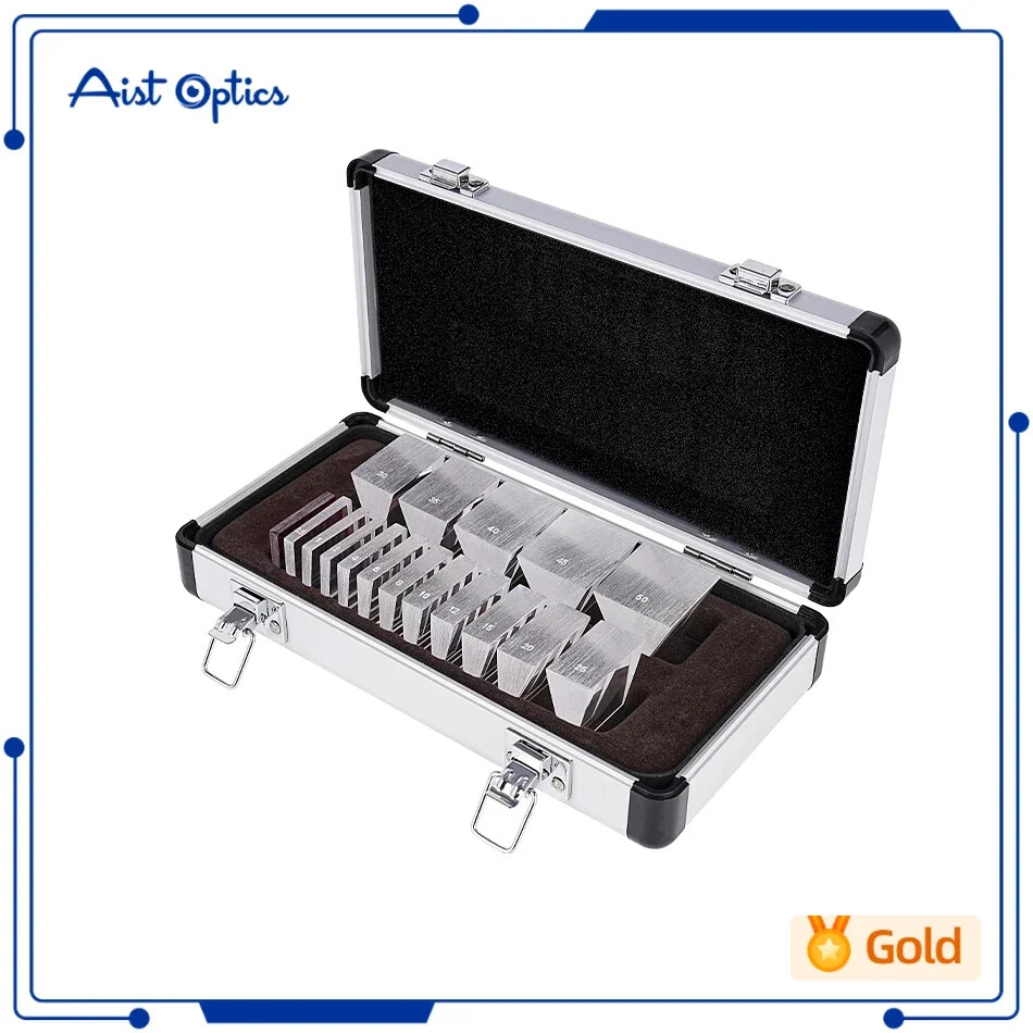 Prism Optics Ophthalmic Prism Set for Optometry with Aluminum Case