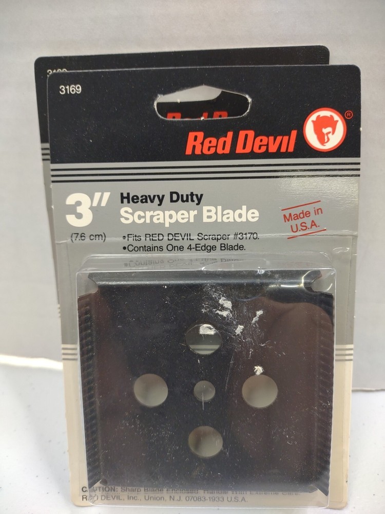 Red Devil 3” All Purpose Scraper Blade 3169 4 sided Fits Scraper 3170 2 Pack