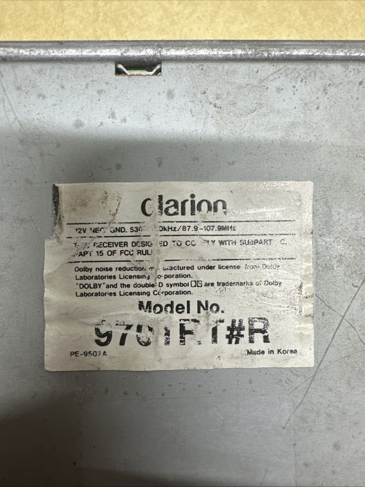 Clarion Model 9701RT#R Tape Deck