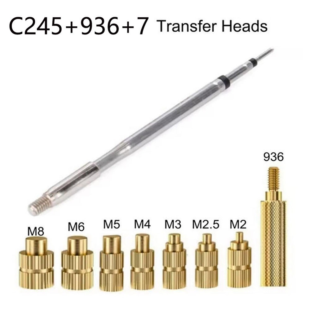 C245 Soldering Iron Tip Hot Melt Nuts Heat Insert Adaptor Tips Embedded5292