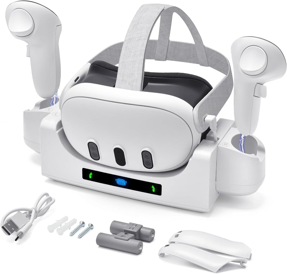 Faster Charging Stand for Meta Quest 3 VR Handle Controller Accs Storage Dock