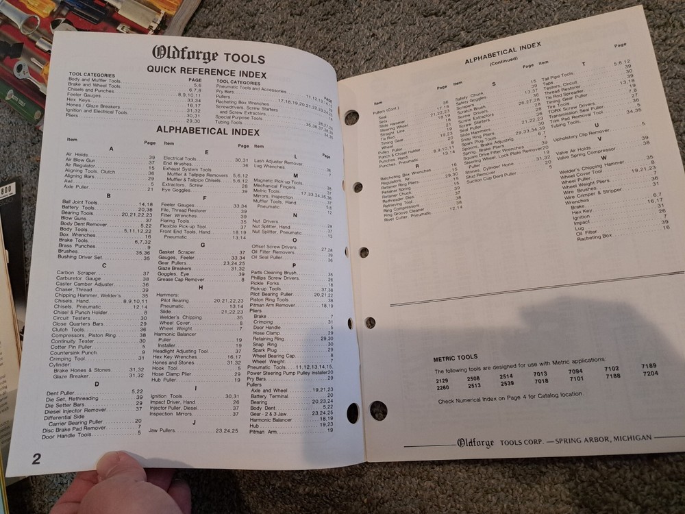 Oldforge Tools 1985 Catalog Pneumatic Tools Pullers Chisels