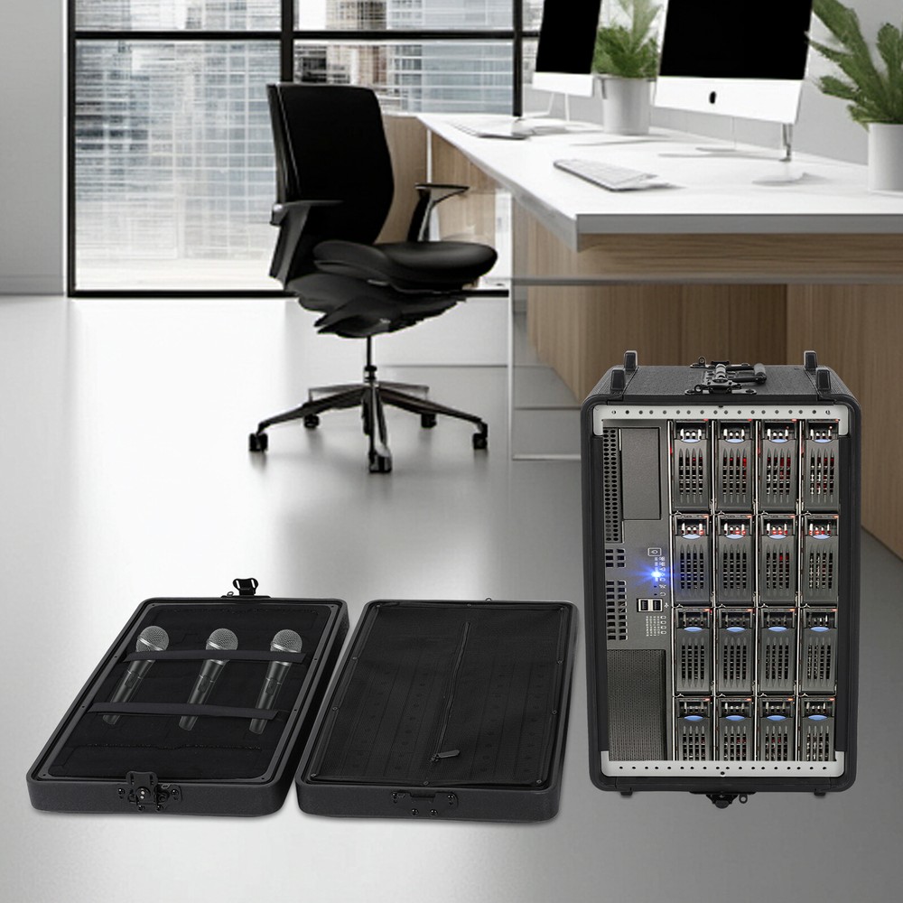 Rack Case 6U Rack Case Dust-Proof 6U Rack Case+Microphone Storage CompartmentUS