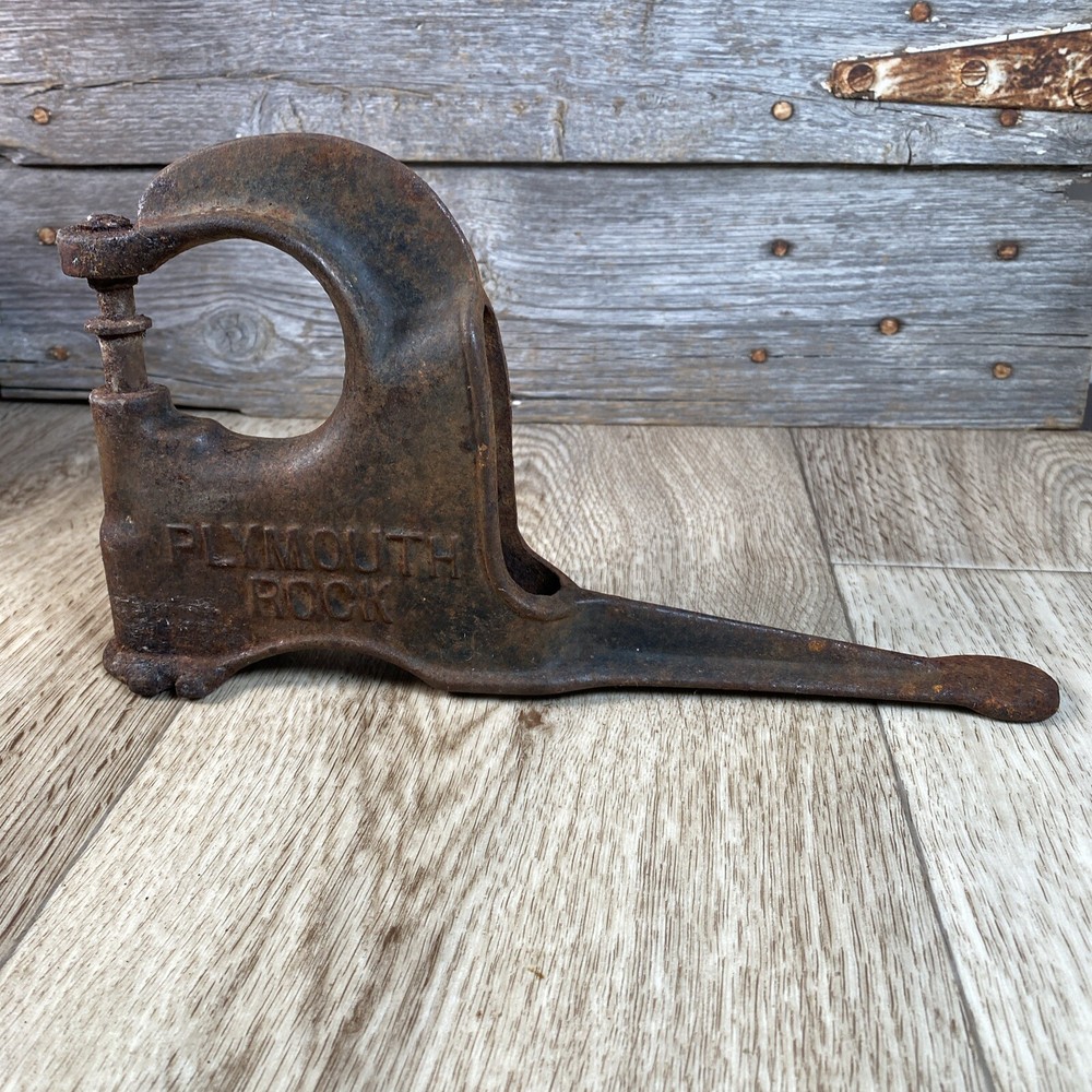 Plymouth Rock Leather Punch Press Riveter Cast Iron Missing Handle