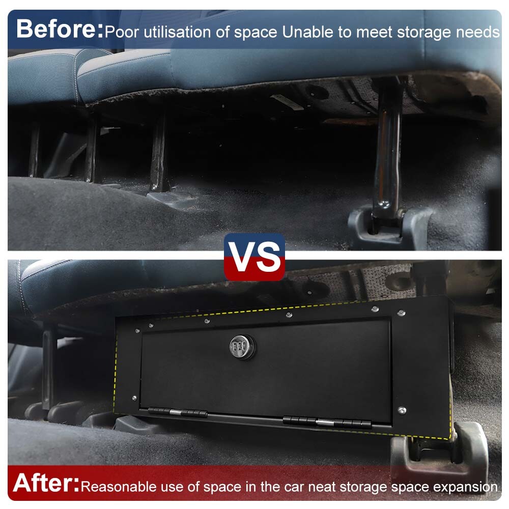 Under Seat Combination Lock Safe Box Case Security Organizer For Ford Bronco 4dr