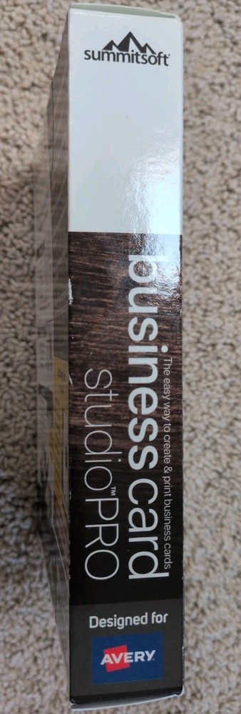 Summitsoft Business Card Studio Pro Disc + Download PC Design Software VG