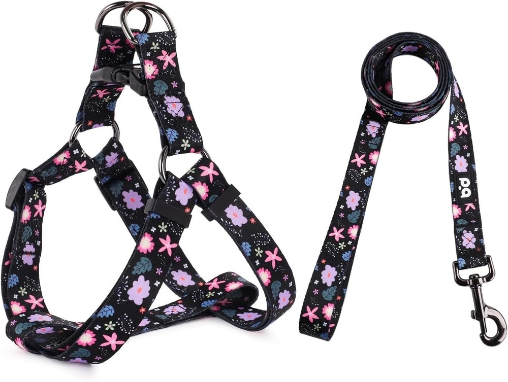 Dog Harness Leash Set Adjustable Heavy Duty No Pull Halter Harnesses Small