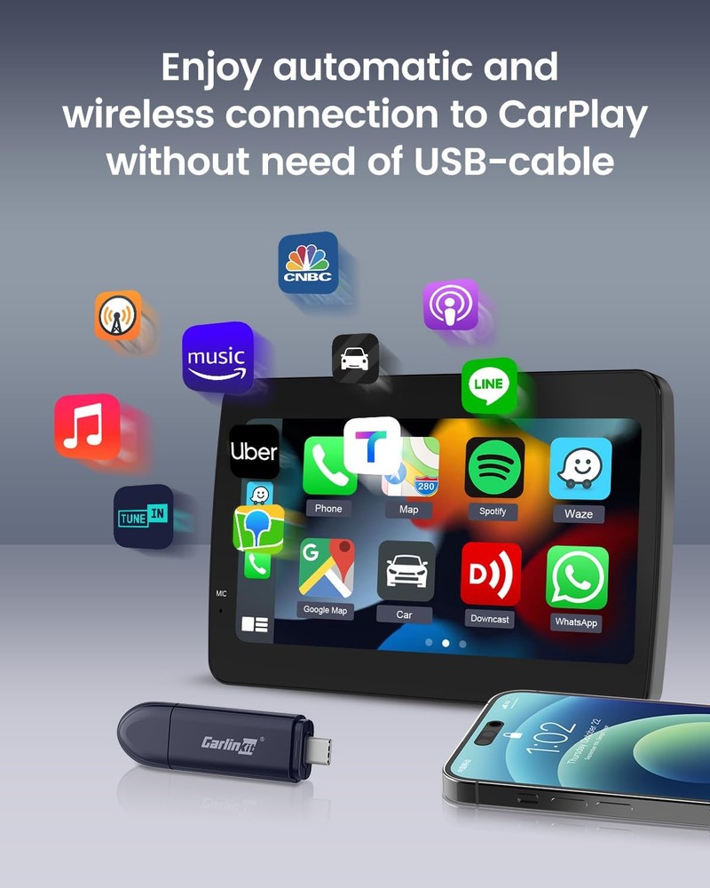 Mini SE Pro Wireless Adapter for OEM Wired CarPlay & OEM Wired Android Auto,C...