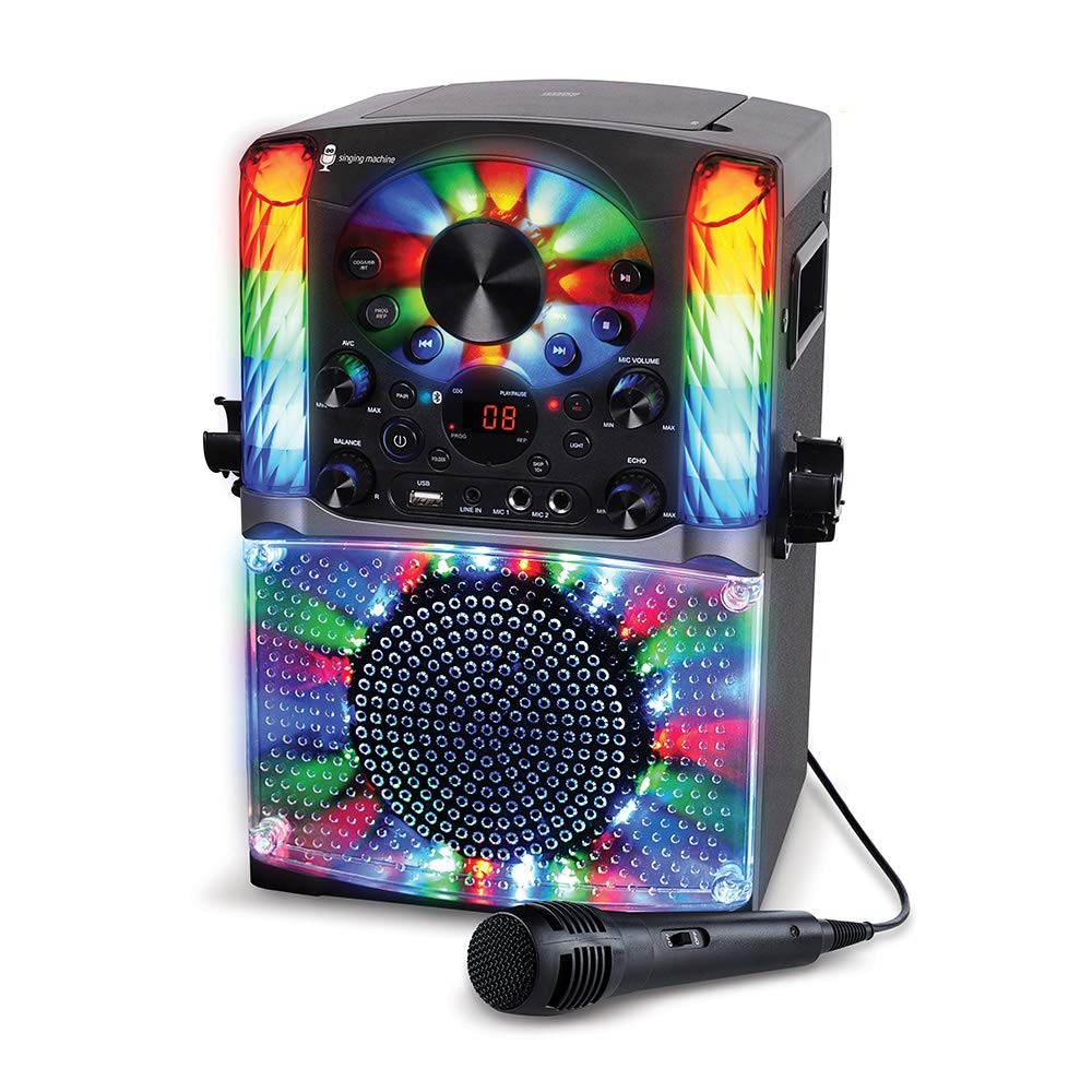Singing Machine SML625BTBKD Bluetooth CD+G Karaoke System Black