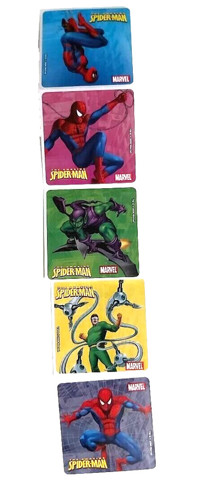 Spider-Man / 5 Smile Makers Stickers / Marvel Comics / Mint New